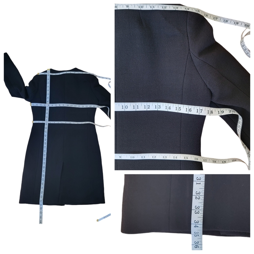 J.Crew Lady’s Symphony Top Coat Black Italian Double-Cloth Wool Blend Si… - Picture 12 of 16